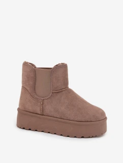 Dámske snežnice s elastickou vložkou Kiora - khaki