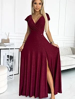 Dámske šaty 411-8 CRYSTAL burgundy - Numoco