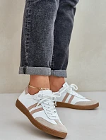 Dámske kožené čižmy N1068 white and beige - Zazoo