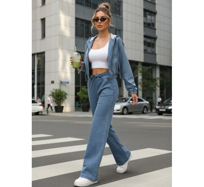 Spodnie damskie z  niebieskie model 22016773 - FashionStreet