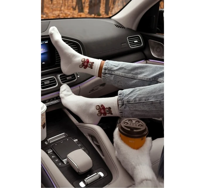 Ponožky Milena 0200-132 Medvedík vo svetri 37-41