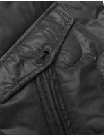Černá krátká dámská prošívaná bunda (B8185-1)