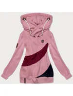 Hrubá dámska pruhovaná blúzka ružovo-maroňová (2302) Hrubá dámska pruhovaná blúzka ružovo-maroňová (2302)