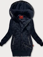 Dámska mikina a bunda LHD, tmavomodrá (AMG-162A)