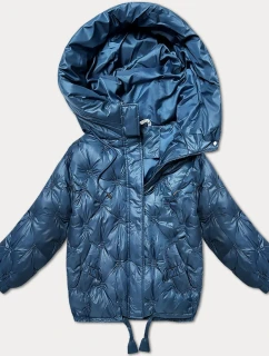 Svetlomodrá prešívaná bunda s kapucňou Minority (M2-6510-30)