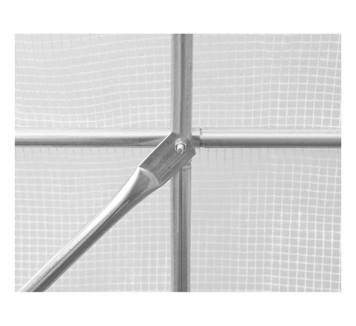 SKLENÍK ZÁHRADNÝ TUNEL 200X300X200CM PE KONŠTRUKCIA BIELA OCEĽ