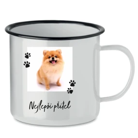 Personalizovaný retro plecháček - fotografie s mazlíčkem