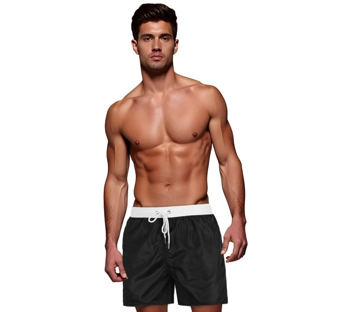 FashionStreet pánske čierno-biele šortky SX2513 FashionStreet pánske čierno-biele šortky SX2513