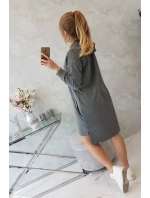 model 18747744 grafitové šaty - K-Fashion