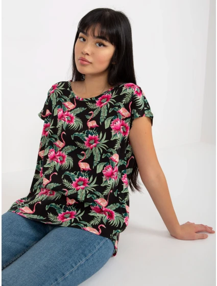 Dámská halenka model 18116277 černá a zelená - FPrice