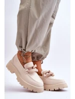 Kožené mokasínové boty Big Star Béžová Kožené mokasínové boty Big Star Béžová