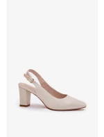 Dámske pohodlné lodičky na podpätku Sergio Leone - perleťové Dámske pohodlné lodičky na podpätku Sergio Leone - perleťové