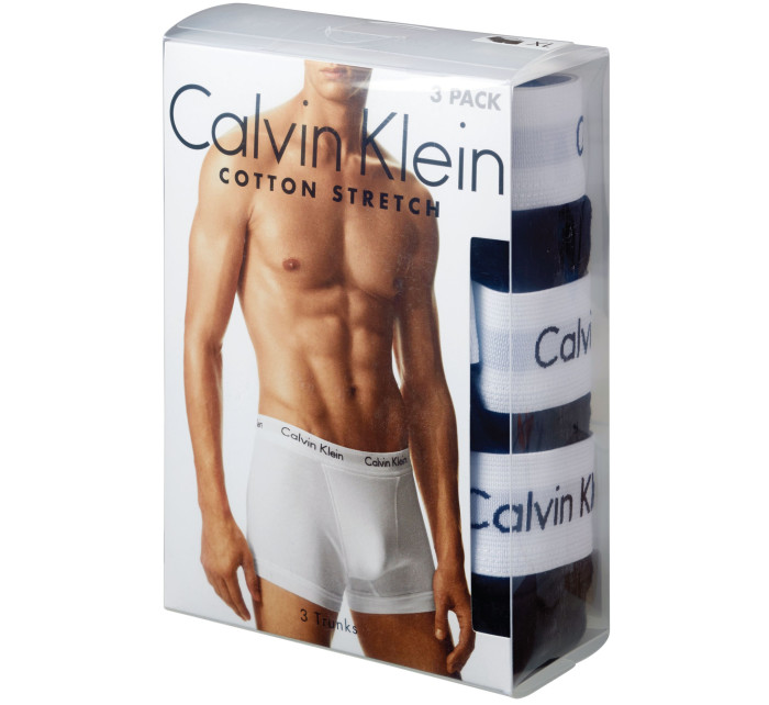 Pánske slipy 3 Pack Briefs Cotton Stretch 0000U2661GXWB čierna - Calvin Klein