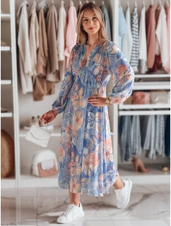 květinové maxi šaty světle modré Dstreet model 21986147 - FashionStreet