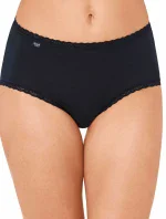 Dámske nohavičky Sloggi 24/7 Cotton Lace Midi čierne