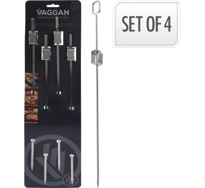 ŠPAJLE NA ŠPÍZY 4KS DĹŽKA 40,5CM NEREZOVÁ OCEĽ