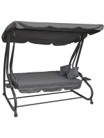 ZÁHRADNÁ A BALKÓNOVÁ HOJDAČKA KASIA 3 OSOBY SIVÁ ZÁHRADNÁ A BALKÓNOVÁ HOJDAČKA KASIA 3 OSOBY SIVÁ