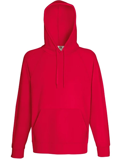 Fruit of the Loom Lightweight Hooded Sweat – Pánska raglánová mikina s kapucňou 16.2140 červená Fruit of the Loom Lightweight Hooded Sweat – Pánska raglánová mikina s kapucňou 16.2140 červená