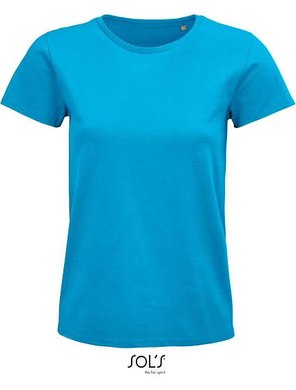 SOL'S Pioneer Women Dámske tričko z bio bavlny 25.3579 aqua