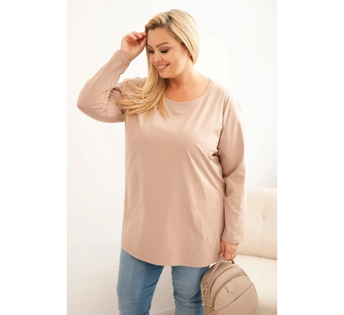 Dámske Plus veľkosť bavlnené kolo krku blúzka Fango