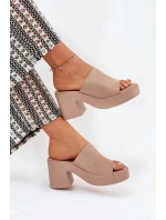 Dámské Sandály Na Podpatku A Platformě Khaki model 21689313 - Boto