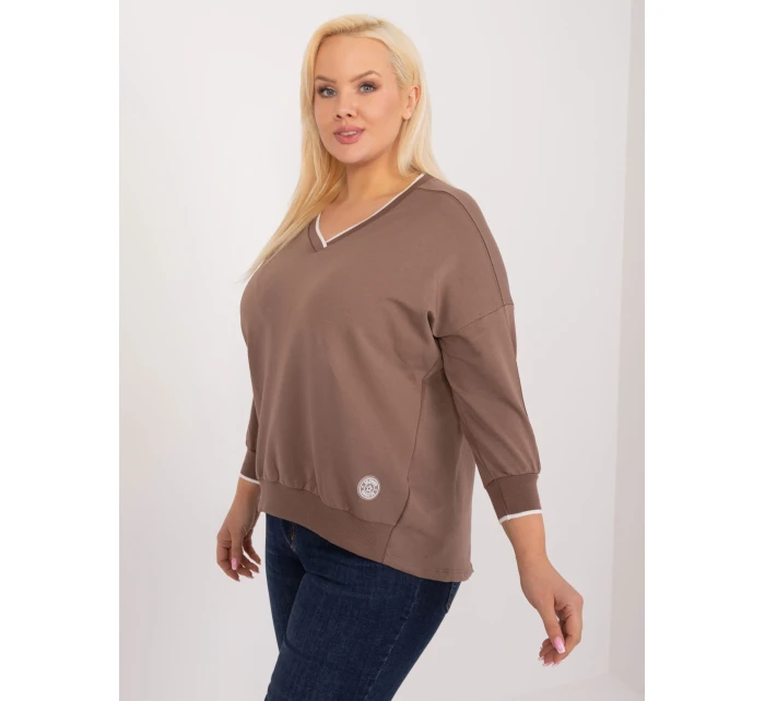 Bluzka RV BZ model 20080907 brązowy - FPrice Bluzka RV BZ model 20080907 brązowy - FPrice