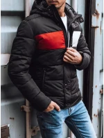 Pánská prošívaná zimní bunda černá model 21963848 - Dstreet Pánská prošívaná zimní bunda černá model 21963848 - Dstreet