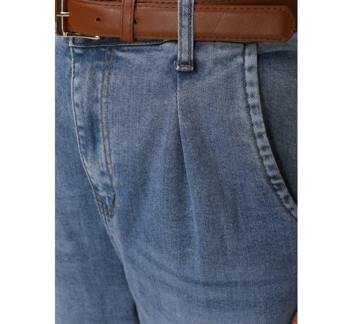 Dámske džínsové nohavice mom fit s opaskom FashionStreet UY2882