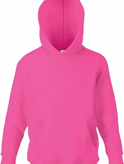 Fruit of the Loom Classic Kids Hooded Sweat Dětská mikina s kapucí 16.2043 fuchsia