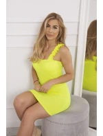 Žlté neónové šaty bez ramienok Žlté neónové šaty bez ramienok
