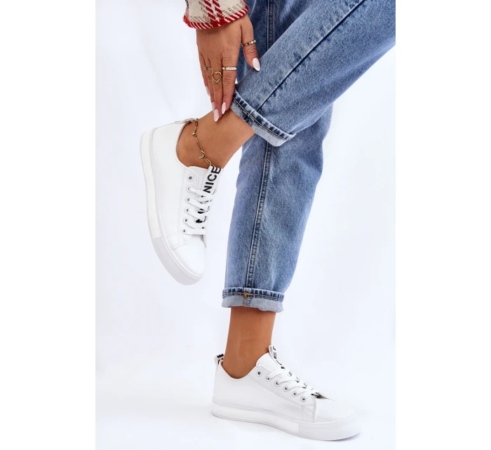 Trampki Damskie Klasyczne Białe Ville
