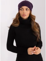 Czapka AT CZ model 19335580 ciemny fioletowy - FPrice Czapka AT CZ model 19335580 ciemny fioletowy - FPrice