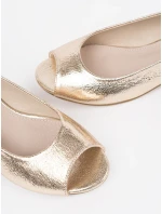 Módne dámske sandále zlaté Obcas Módne dámske sandále zlaté Obcas