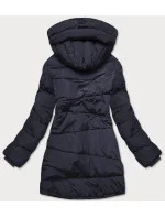 Tmavomodré asymetrické dámske sako (M-21113) Tmavomodré asymetrické dámske sako (M-21113)