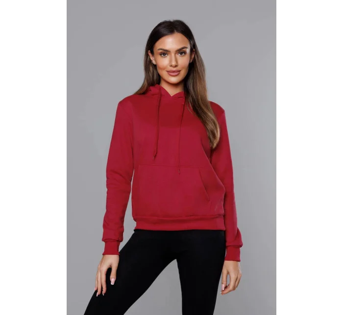 Červená dámska tepláková mikina (W02-35)