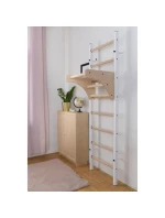 DREVENO-KOVOVÝ GYMNASTICKÝ REBRÍK NA 4 ÚCHOPY S DREVENOU TYČOU BENCHK 211W