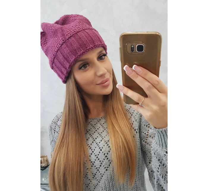 Dámska čiapka Danuta K331 tmavo fialová