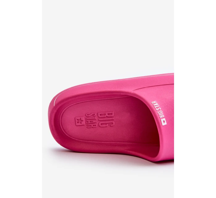 Lekkie Klapki Damskie Big Star NN274A041 Fuksja