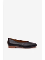 Dámské baleríny z eko kůže na ploché podrážce Černé model 21710667 - Boto
