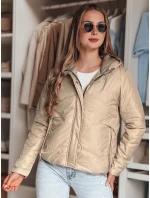 Dámská přechodná prošívaná bunda s kapucí béžová Dstreet model 21986716 - FashionStreet Dámská přechodná prošívaná bunda s kapucí béžová Dstreet model 21986716 - FashionStreet