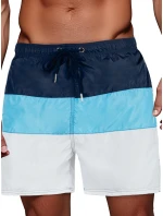 Pánské tmavě modré a bílé plavecké šortky model 21989692 - Dstreet Pánské tmavě modré a bílé plavecké šortky model 21989692 - Dstreet