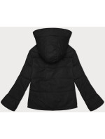 Voľná čierna bunda s kapucňou pre ženy Miss TiTi (2360)