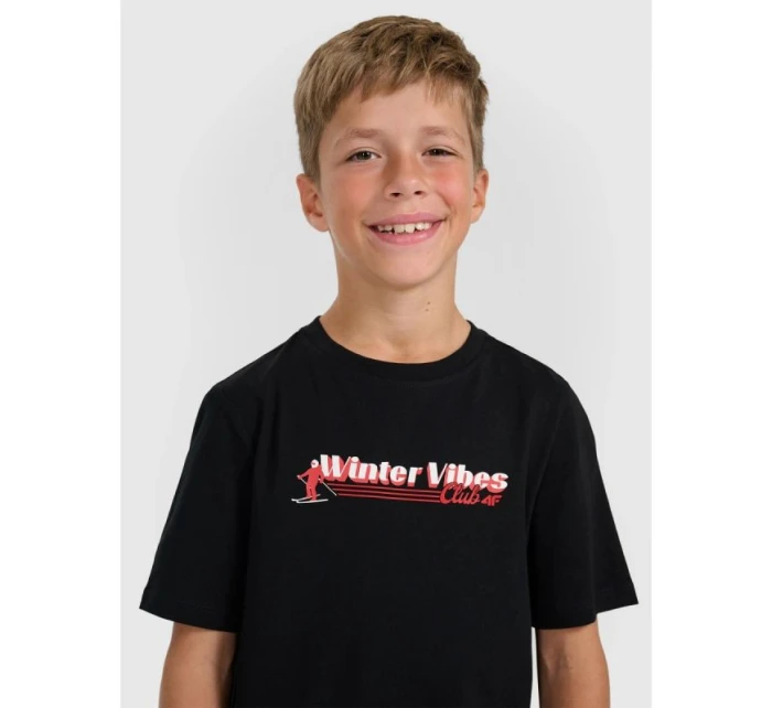 Chlapčenské tričko s potlačou 4F 4FJRAW25TTSHM3168-20S detské