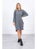 model 18747744 grafitové šaty - K-Fashion