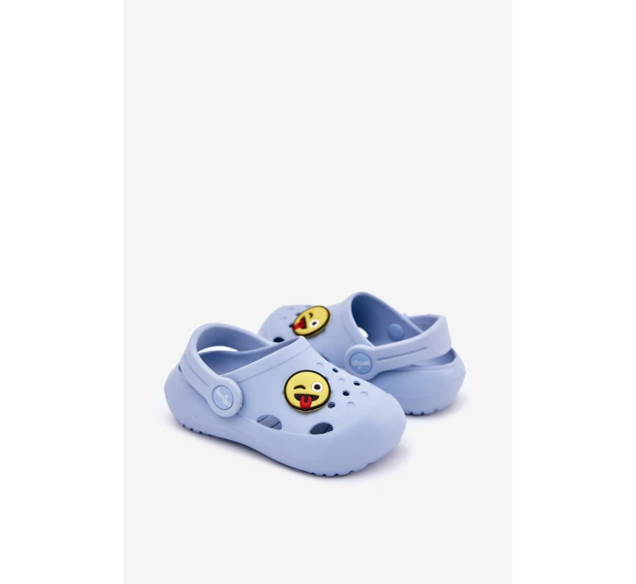 Klapki Dziecięce Piankowe Z Przypinką LEMIGOSE 880 Niebieskie