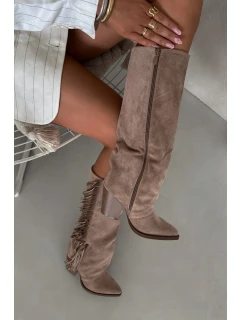 Dámské Boty S Na Podpatku Béžové model 21704711 - Boto