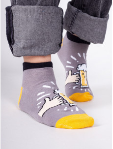 Yoclub Bavlnené ponožky Vzory Farby SKS-0086F-B900 Grey