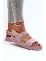 Dámske sandále na platforme Big Star pink
