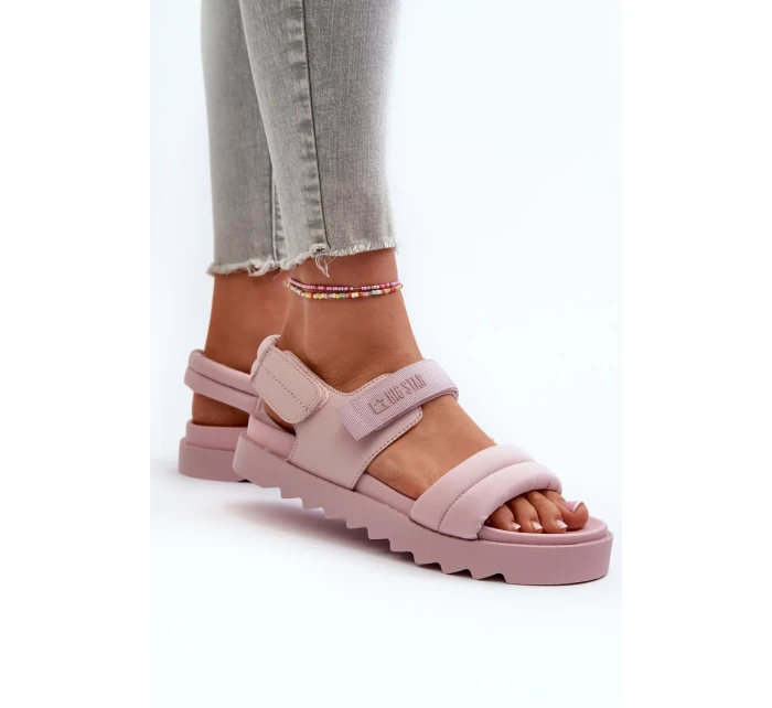 Dámske sandále na platforme Big Star pink