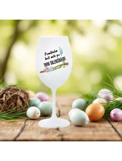 POMLÁZKA BOLÍ MÍŇ PO DVOU SKLENIČKÁCH! - bílá  sklenice na víno 350 ml